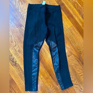 TAG Elemental Ponte Legging with Faux Denim Patches